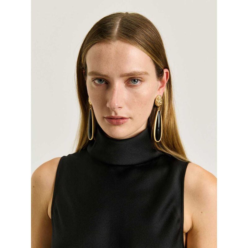 Veronika Maine Crepe Back Satin Halter Midi Dress image number 6